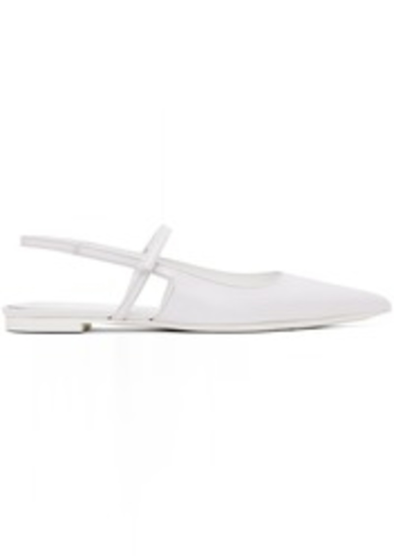 BY FAR SSENSE Exclusive White Jess Ballerina Flats