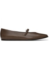 BY FAR SSENSE Work Capsule Brown Molly Ballerina Flats