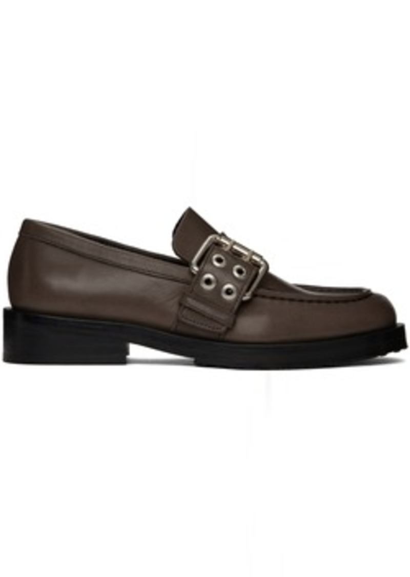 BY FAR SSENSE Work Capsule Brown Soho Loafers