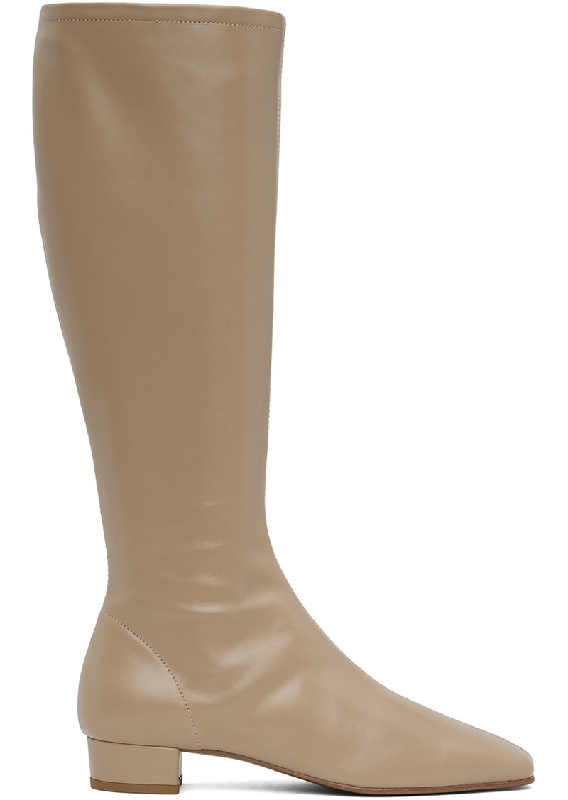 BY FAR Taupe Edie Tall Boots