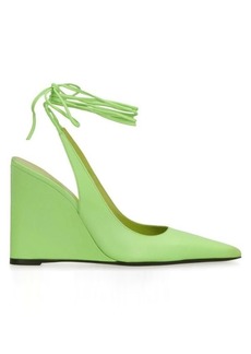 BY FAR VAUGHN LEATHER POINTY-TOE SLINGBACK