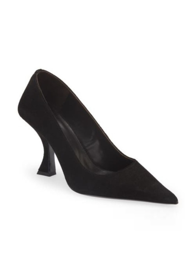 By Far Viva Suede Pointed Toe Pump in Black at Nordstrom