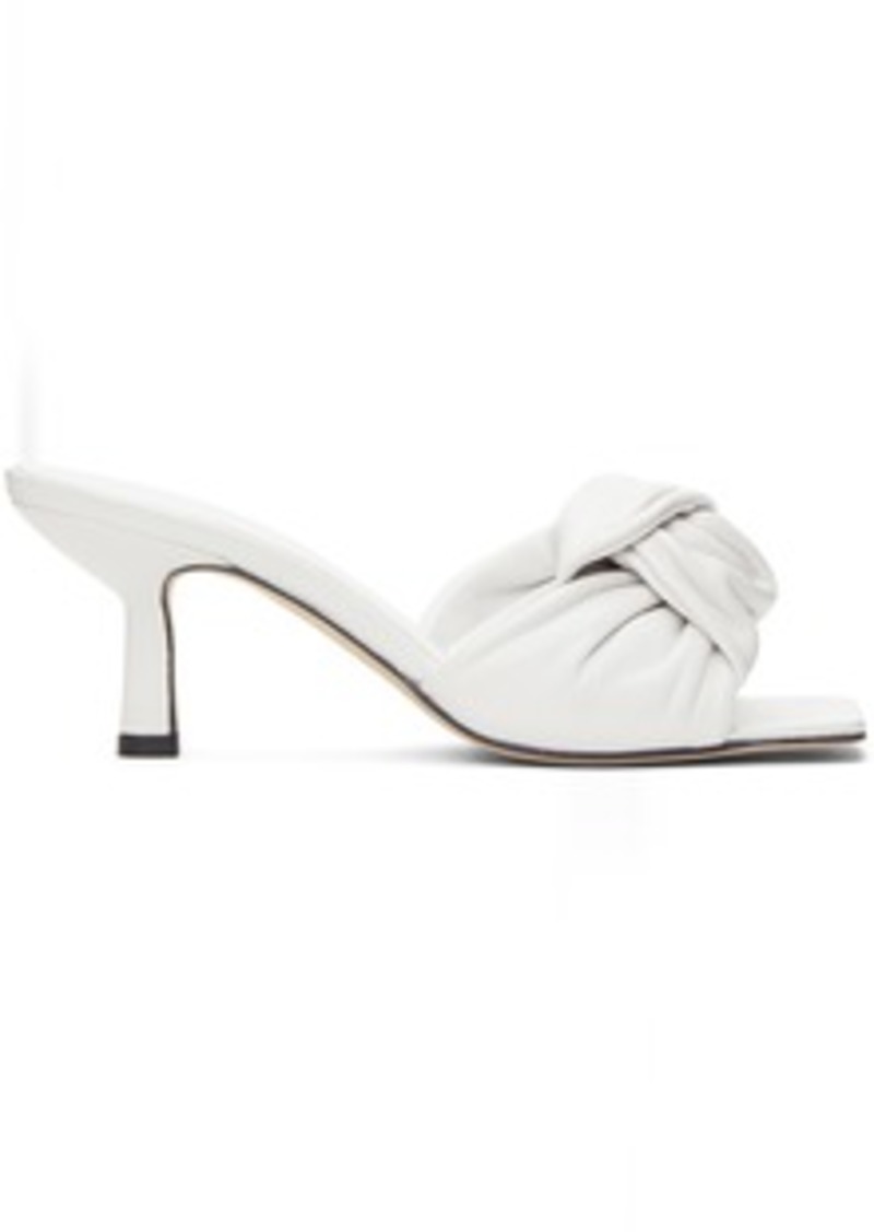 BY FAR White Lana Heeled Sandals