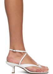 BY FAR White Mindy Heeled Sandals