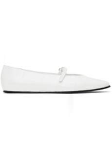 BY FAR White Molly Ballerina Flats