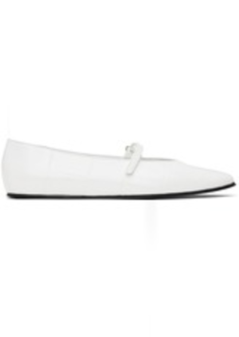 BY FAR White Molly Ballerina Flats