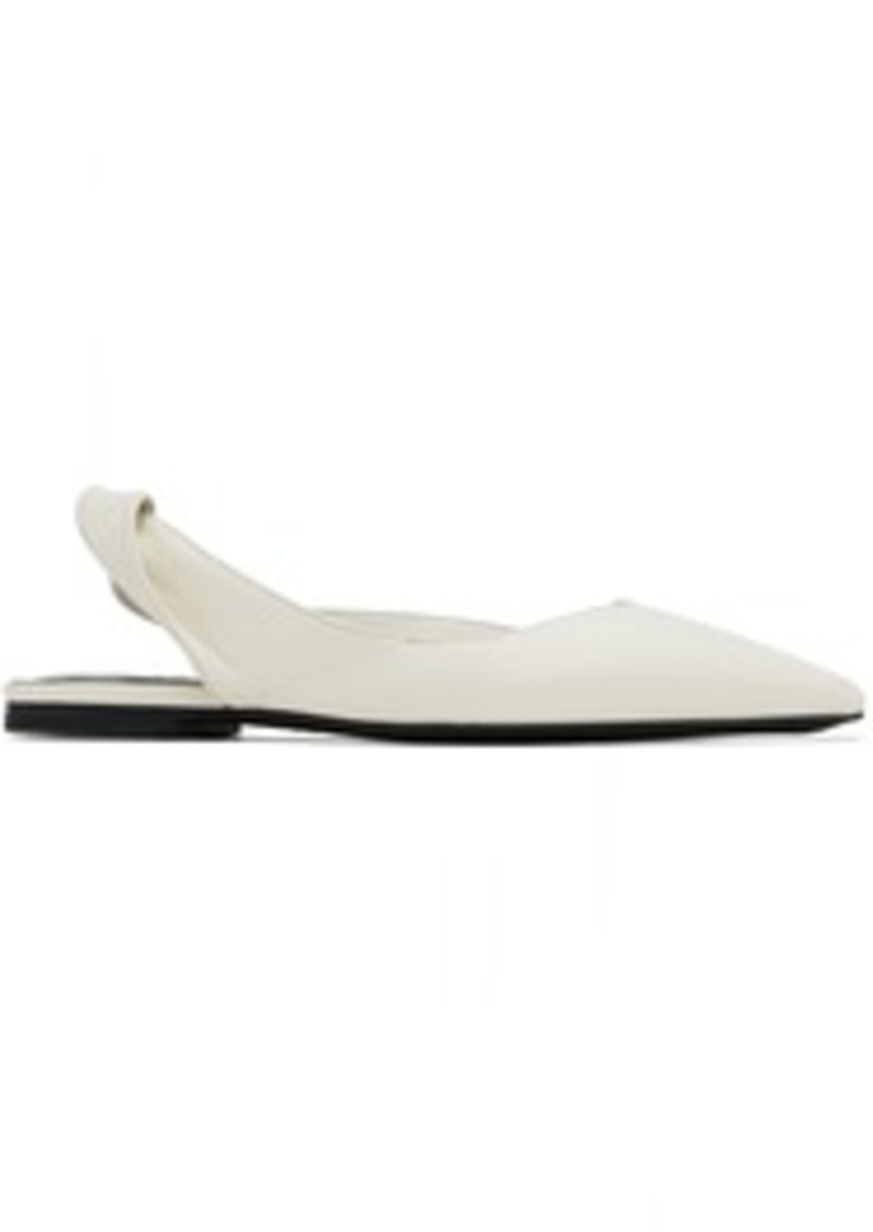 BY FAR White Yasha Flats