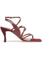By Far Woman Christina Leather And Suede Sandals Merlot