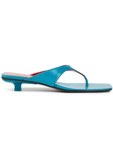 By Far Woman Jack Leather Mules Turquoise