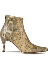 By Far Woman Stevie Snake-effect Leather Ankle Boots Animal Print