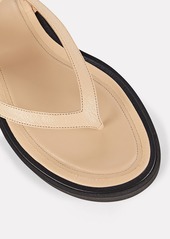 BY FAR Cece Strappy Leather Flatform Sandals