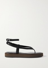 BY FAR Cece Textured-leather Sandals