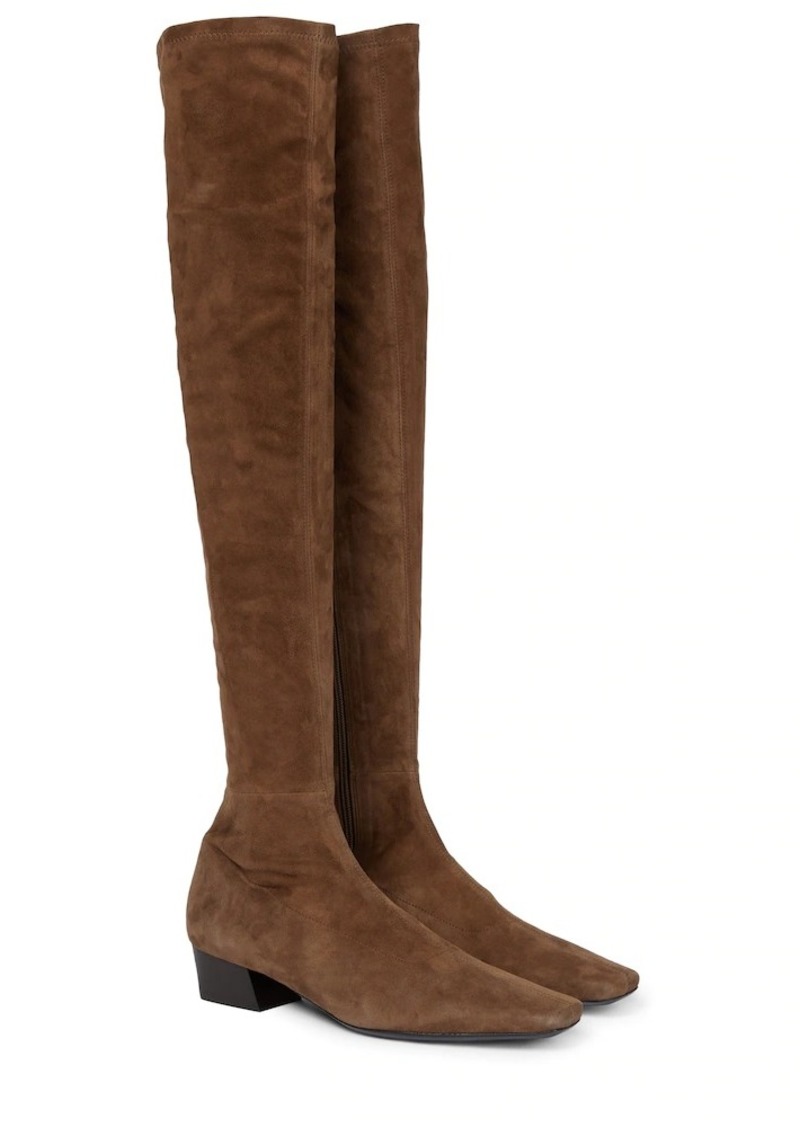 BY FAR Colette suede over-the-knee boots