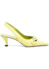BY FAR Evita 65mm slingback leather pumps