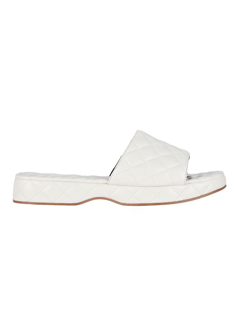 BY FAR Lilo Quilted Leather Slide Sandals