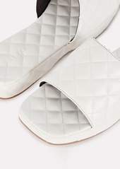 BY FAR Lilo Quilted Leather Slide Sandals