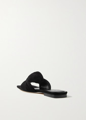 BY FAR Lima Knotted Suede Slides