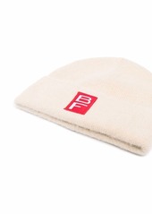 BY FAR logo-patch brushed-effect beanie