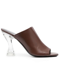 BY FAR Luz Sequoia leather mules