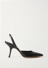 BY FAR Mimi Cuttrell Leather Slingback Pumps