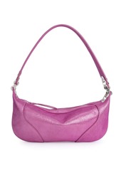 BY FAR Mini Amira metallic-effect shoulder bag