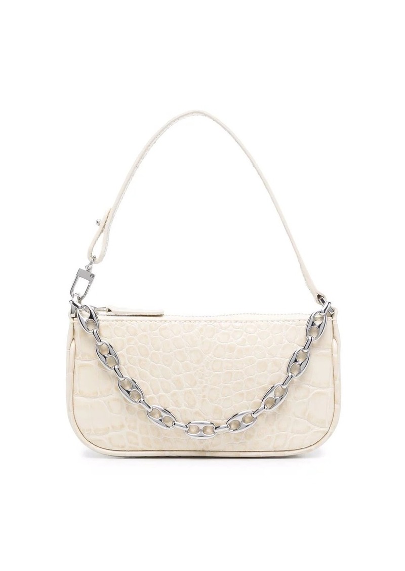 BY FAR mini Rachel crocodile-effect shoulder bag