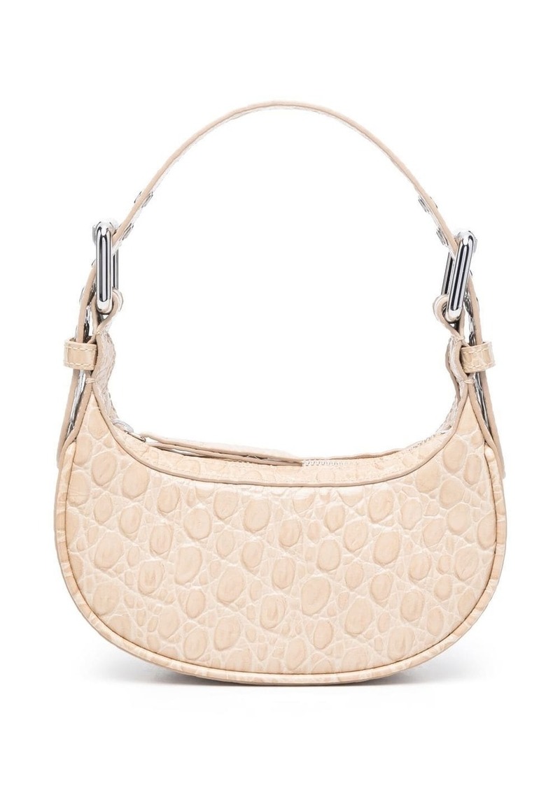 BY FAR mini Soho crocodile-embossed shoulder bag