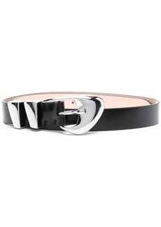 BY FAR moore patent leather belt