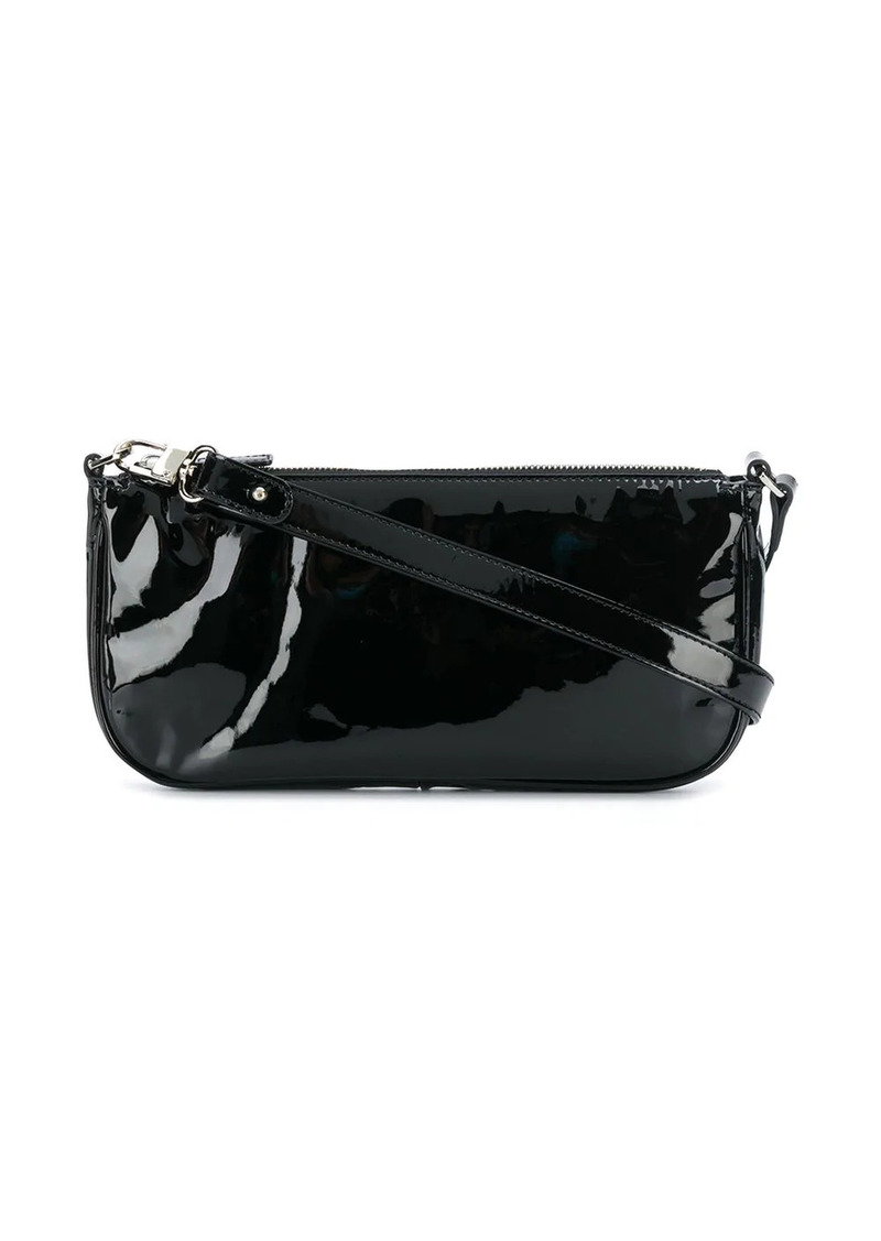 BY FAR Black Patent Shoulder Bag