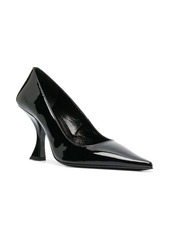 BY FAR pointed 95mm patent-leather pumps