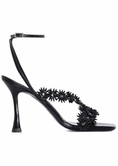 BY FAR Poppy floral-appliqué 95mm sandals