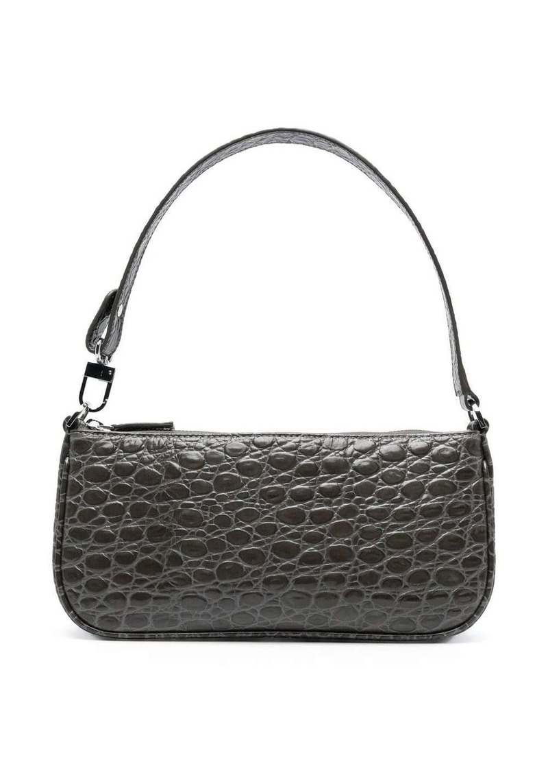 BY FAR Rachel crocodile-embossed shoulder bag