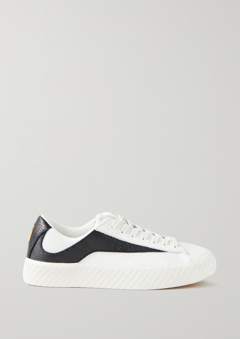 BY FAR Rodina Textured-leather And Recycled Mesh Sneakers