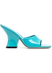 BY FAR Tais 85mm patent-leather mules