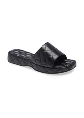 By Far Lilo Quilted Leather Slide Sandal in Black at Nordstrom