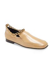 Women's By Far Nick Chain Trim Patent Leather Loafer