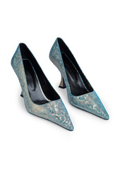 By Far Viva Pointed Toe Pump in Disco Blue at Nordstrom