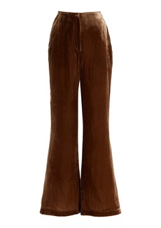 By Malene Birger - Amores Velvet Flared Pants - Brown - EU 36 - Moda Operandi