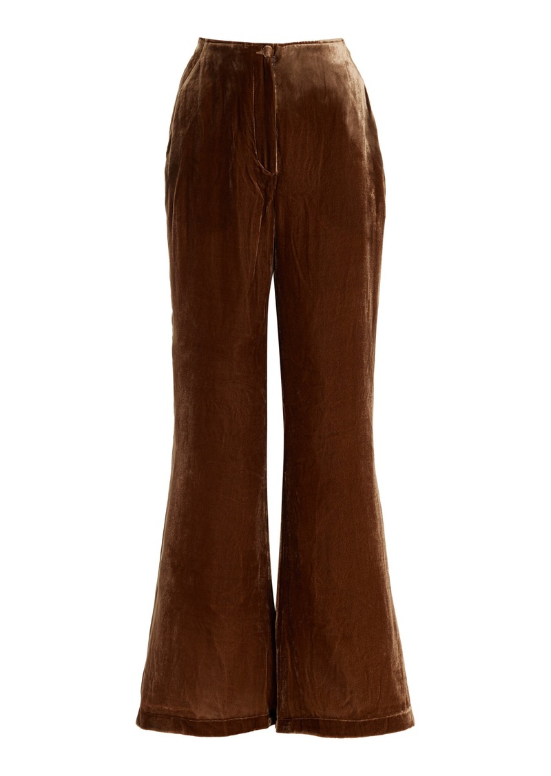 By Malene Birger - Amores Velvet Flared Pants - Brown - EU 34 - Moda Operandi