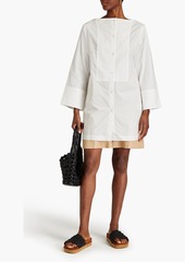 By Malene Birger - Baltimore cotton-poplin and piqué top - White - DE 34