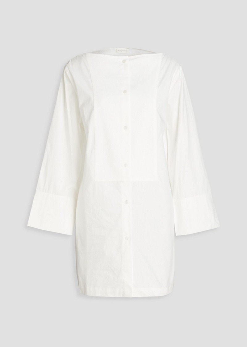 By Malene Birger - Baltimore cotton-poplin and piqué top - White - DE 34