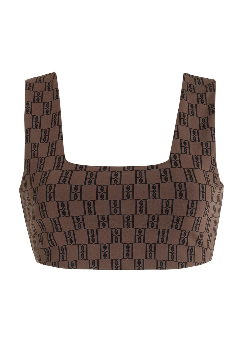 By Malene Birger - Braga Logo-Knit Crop Top - Brown - M - Moda Operandi