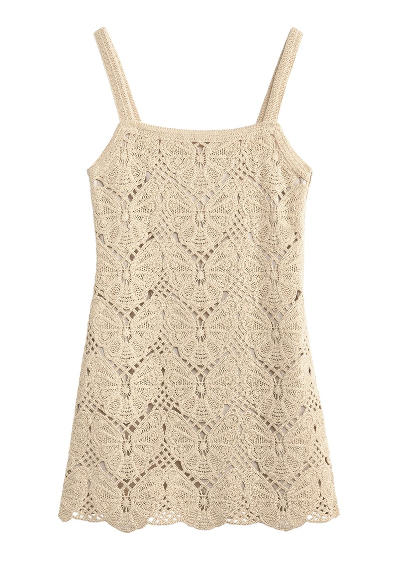 By Malene Birger - Crochet Knit Dress - Ivory - S - Moda Operandi
