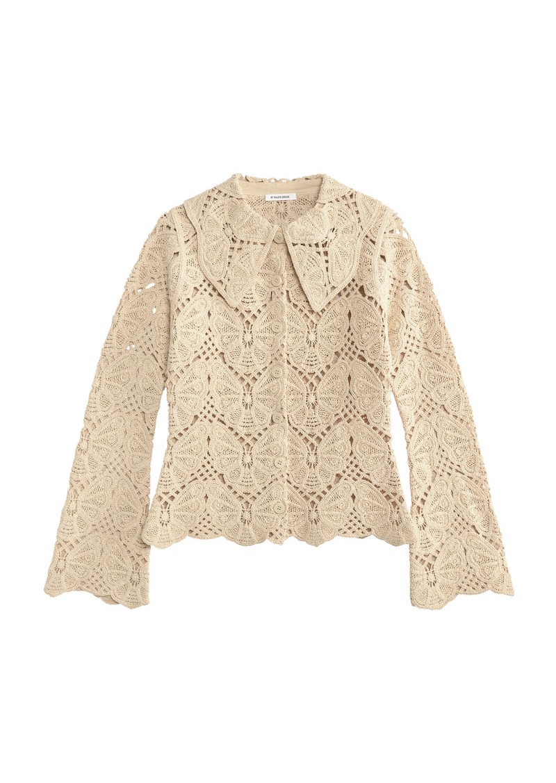 By Malene Birger - Crocheted-Cotton Cardigan - Ivory - XS - Moda Operandi