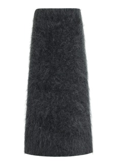 By Malene Birger - Estille Brushed Mohair-Blend Midi Skirt - Dark Grey - S - Moda Operandi