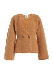 By Malene Birger - Exclusive Double-Breasted Wool-Mohair Cardigan - Brown - M - Moda Operandi