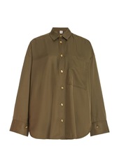 By Malene Birger - Exclusive Oversized Satin Shirt - Green - EU 40 - Moda Operandi