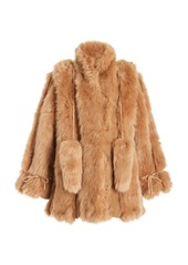 By Malene Birger - Exclusive Paneled Eco-Fur Coat - Brown - M - Moda Operandi