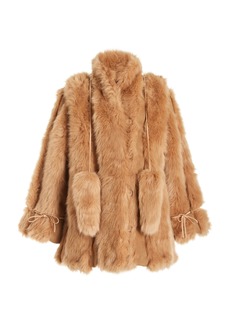 By Malene Birger - Exclusive Paneled Eco-Fur Coat - Brown - L - Moda Operandi