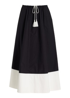 By Malene Birger - Exclusive Pheobes Cotton Maxi Skirt - Black/white - EU 38 - Moda Operandi
